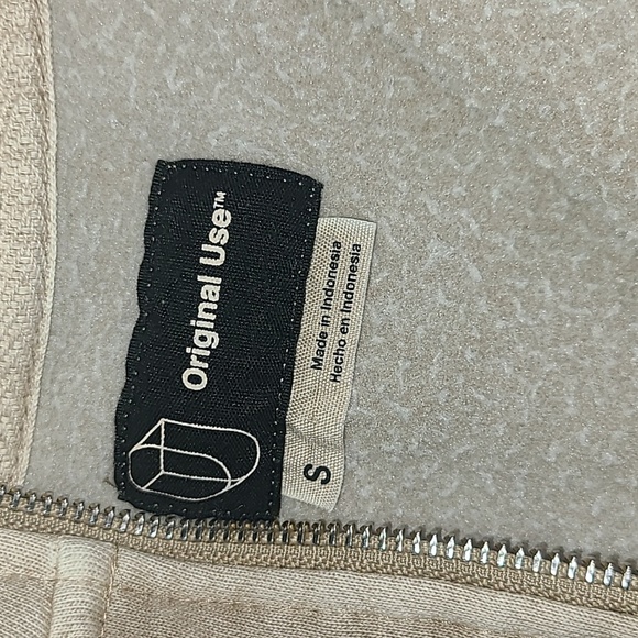 Original Use Cream Zip Up Sweater Casual Comfort - Picture 2 of 5
